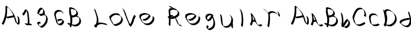 A136B Love Regular font