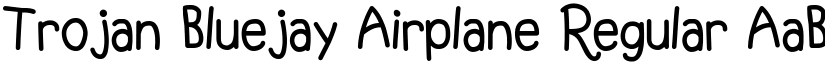 Trojan Bluejay Airplane Regular font
