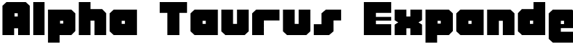 Alpha Taurus Expanded font