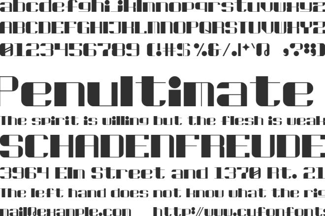 Gongclonker font preview