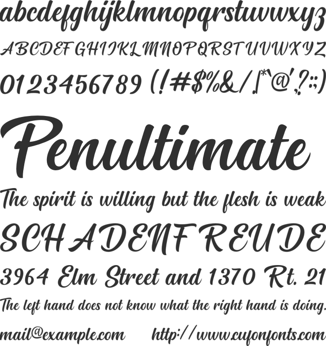 Mathline font preview