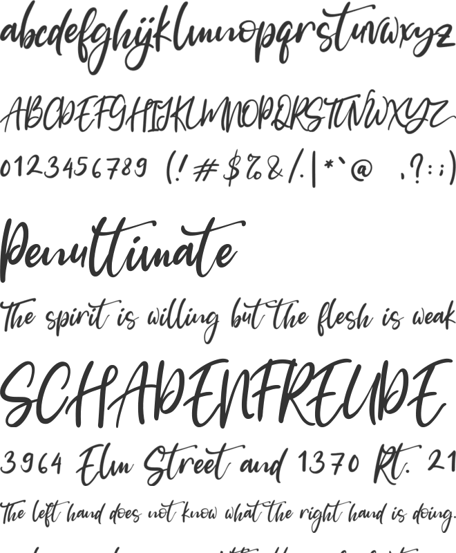 LovingYou font preview