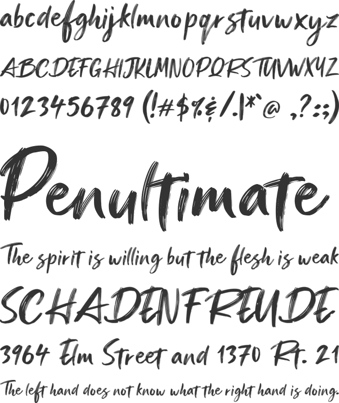 Ganttlets font preview