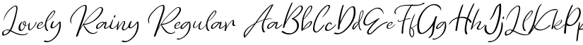 Lovely Rainy Regular font