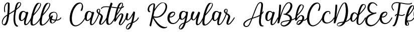 Hallo Carthy Regular font