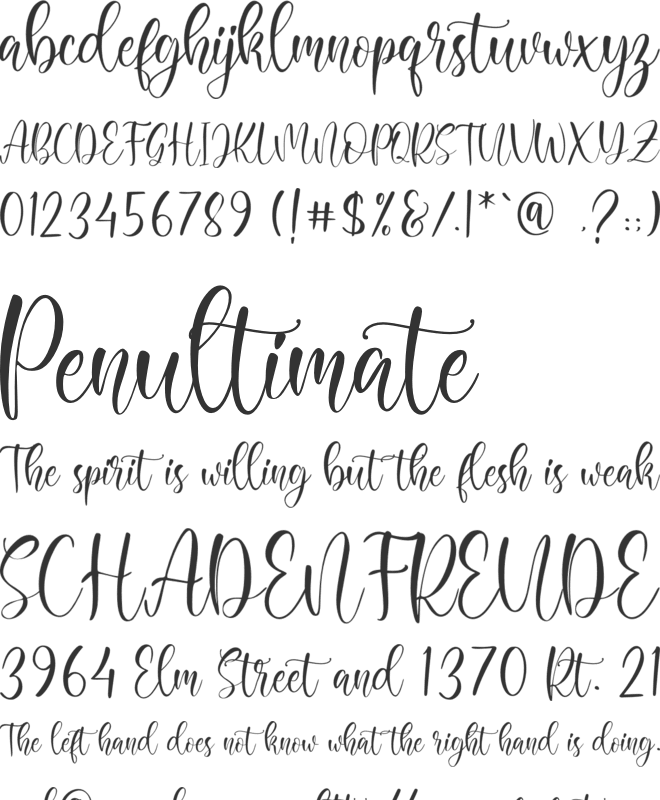 Hello Cello font preview