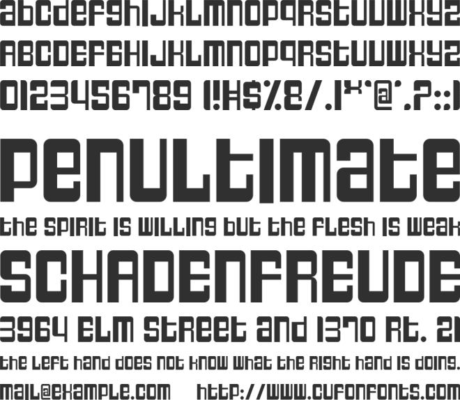 Breaked font preview