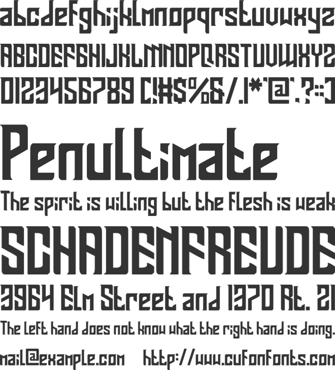 BASTERU font preview