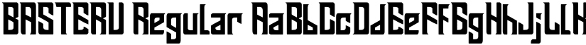 BASTERU Regular font