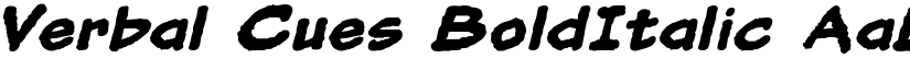 Verbal Cues BoldItalic font
