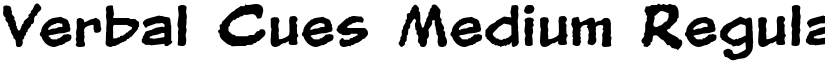 Verbal Cues Medium Regular font