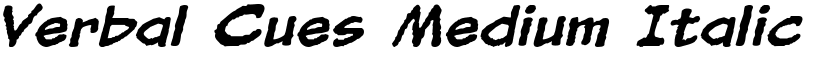 Verbal Cues Medium Italic font