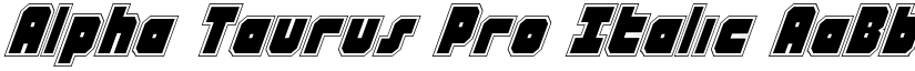 Alpha Taurus Pro Italic font