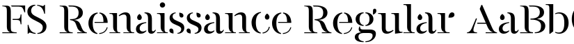FS Renaissance Regular font