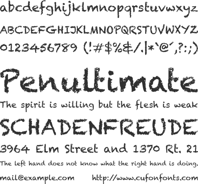 Chalkduster font preview