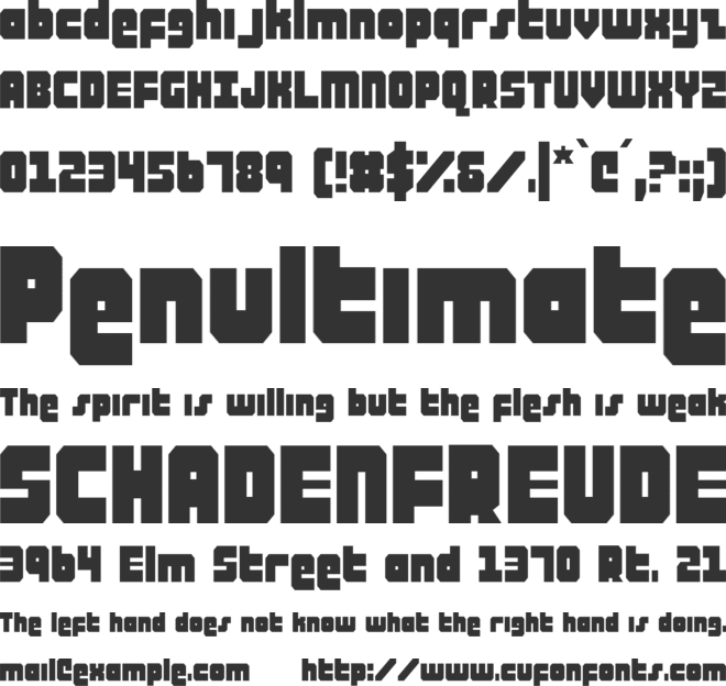 Alpha Taurus font preview