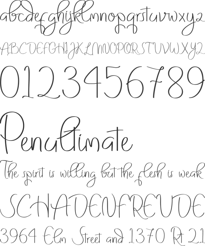 Grizelle font preview