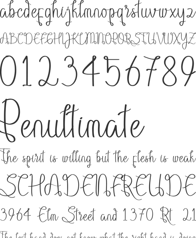 Jovanka font preview