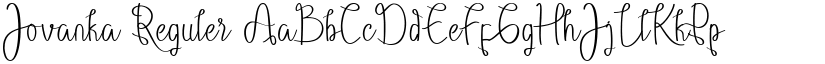 Jovanka Reguler font