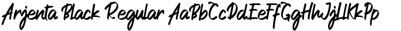 Arjenta Black Regular font