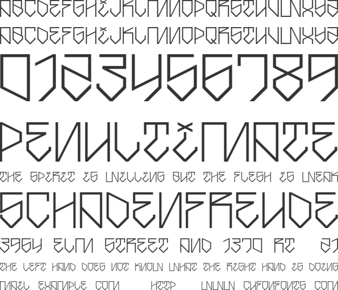 Strike Back font preview