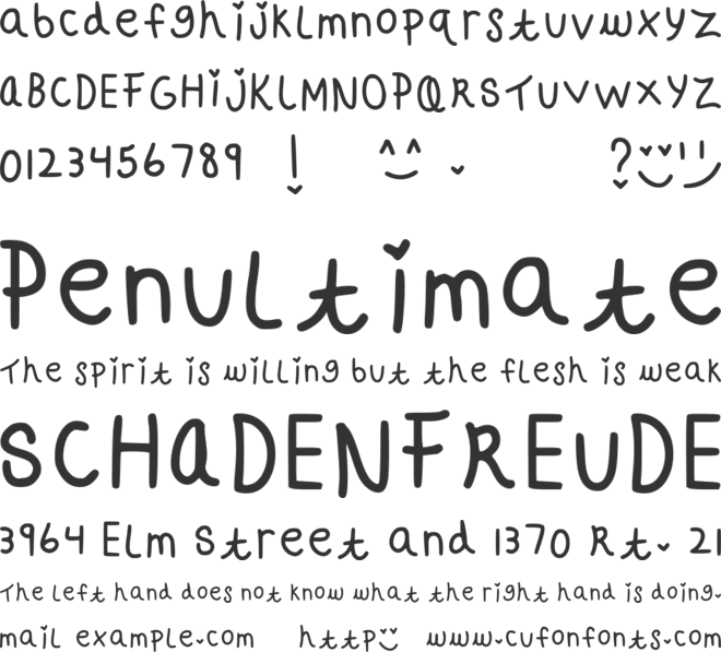 Love Notes font preview