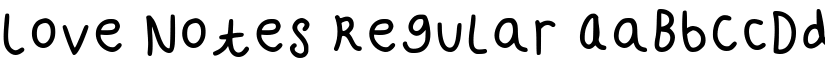 Love Notes Regular font