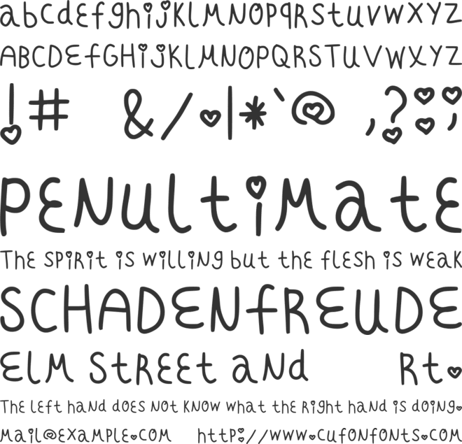 Loveisintheair font preview