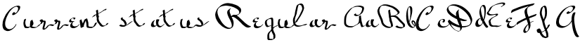 Current status Regular font