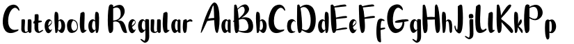Cutebold Regular font