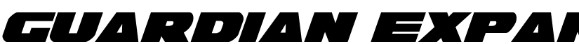 Guardian Expanded Italic font
