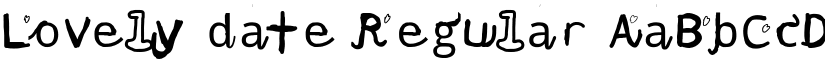 Lovely date Regular font