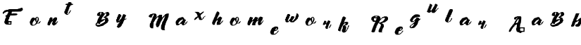 Font By Maxhomework Regular font