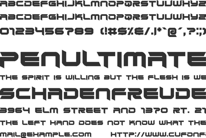 Incurable Prospect font preview