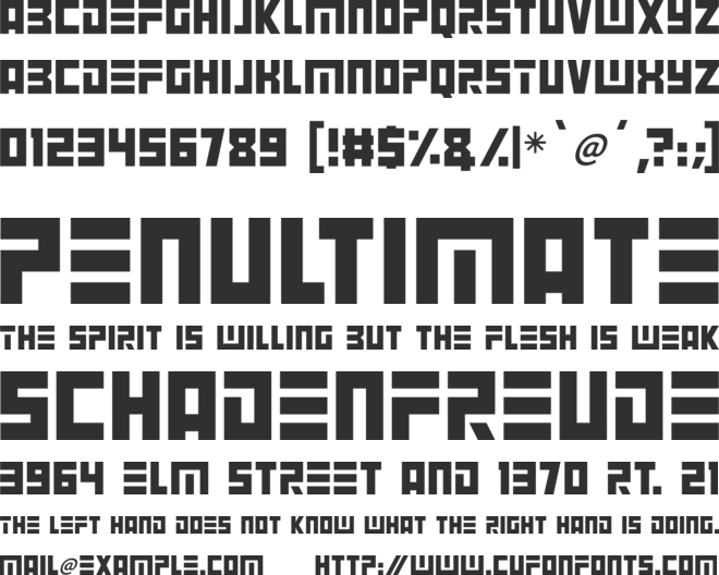 Angry Android font preview