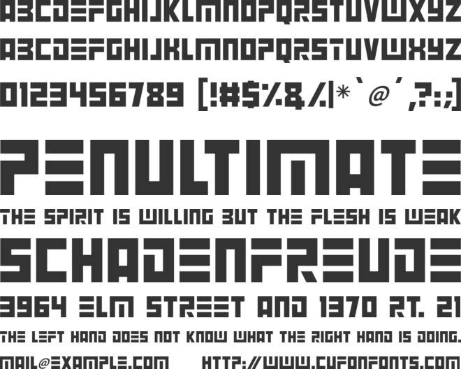 Angry Android font preview