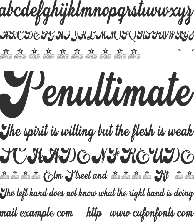 Attraction Personal Use font preview