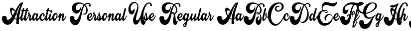 Attraction Personal Use Regular font