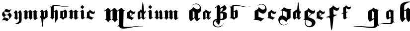 symphonic Medium font