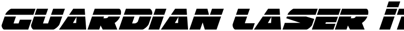 Guardian Laser Italic font