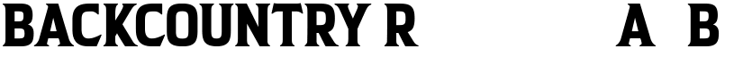 BACKCOUNTRY Regular font