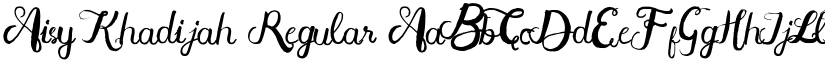 Aisy Khadijah Regular font