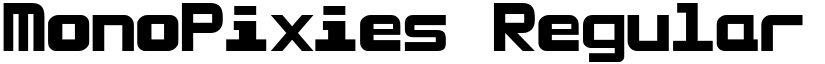 MonoPixies Regular font
