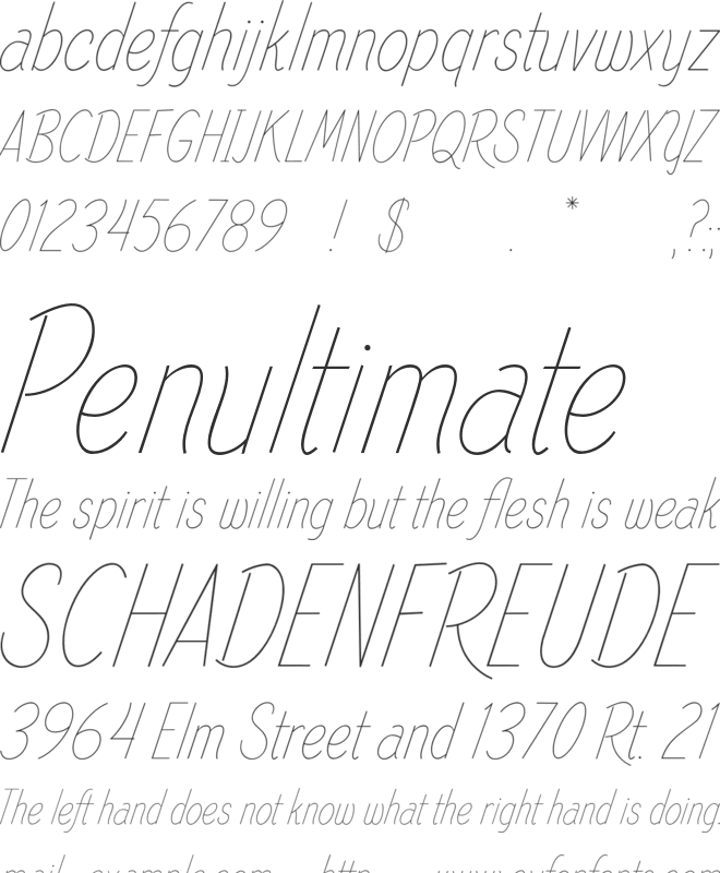Spindle Refined font preview
