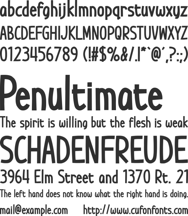 Die Grinsekatze font preview
