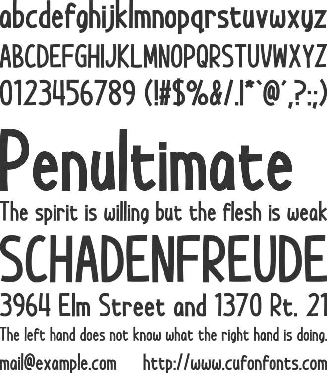 Die Grinsekatze font preview