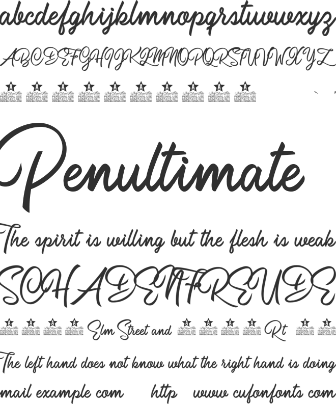 Burning Heart Personal Use font preview