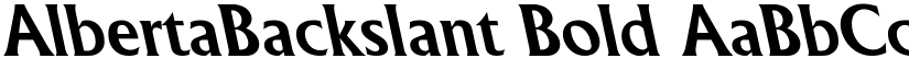 AlbertaBackslant Bold font