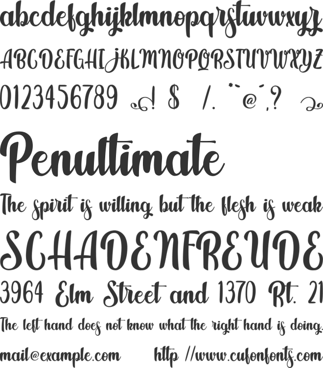 Kindly Jasmine font preview