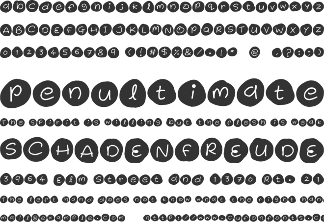 Iced Cookies font preview